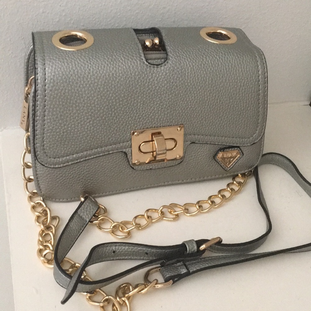 LANY Metallic Blue Color Cossbody Bag / purse